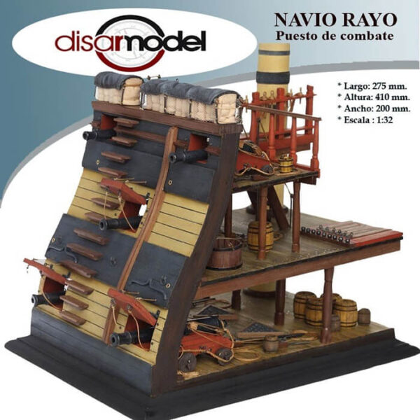 disarmodel 20148 Puesto de Combate del Navío Rayo 1751 maqueta en madera escala 1/32