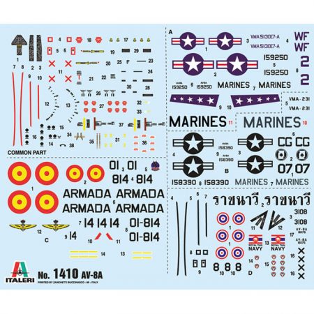 italeri 1410 AV-8A Harrier maqueta escala 1/72