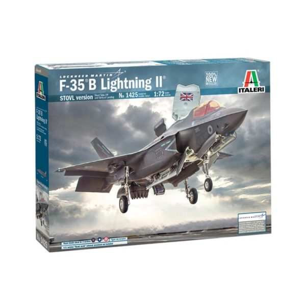 F-35 B Lightning II STOVL version Kit en plástico para montar y pintar. Hoja de calcas con 3 decoraciones: