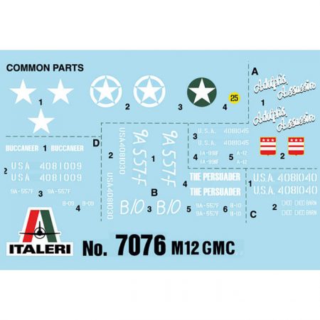 italeri 7076 M12 Gun Motor Carriage maqueta escala 1/72