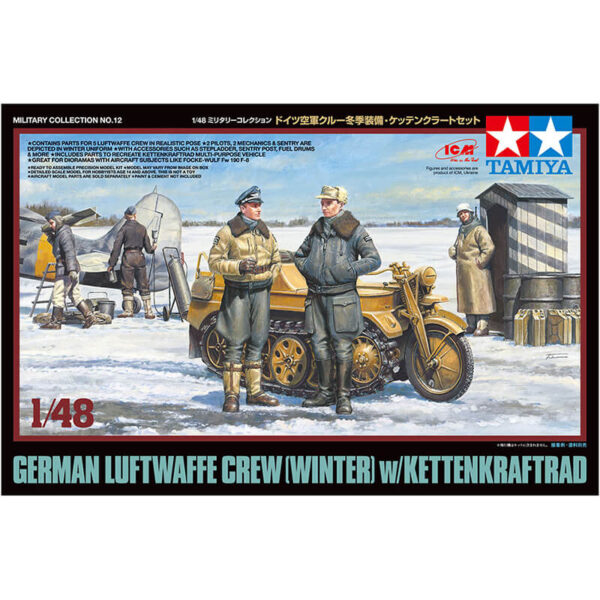 tamiya 32412 German Luftwaffe Crew Winter w/Kettenkraftrad maqueta 1/48