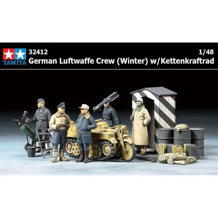 tamiya 32412 German Luftwaffe Crew Winter w/Kettenkraftrad maqueta 1/48