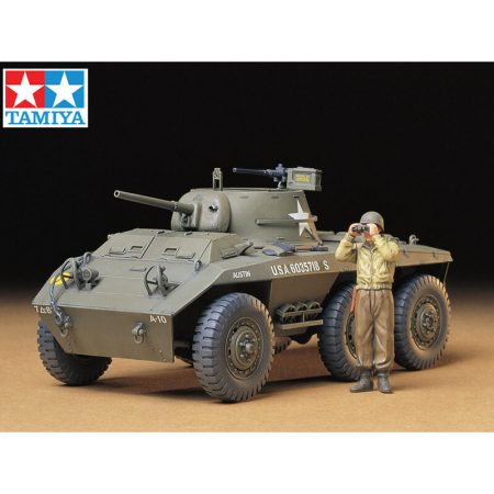 Tamiya 35228 U.S. M8 Light Armored Car Greyhound 1/35 Kit en plástico para montar y pintar.