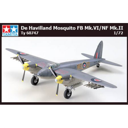 tamiya 60747 De Havilland Mosquito FB Mk.VI/NF Mk.II maqueta escala 1/72