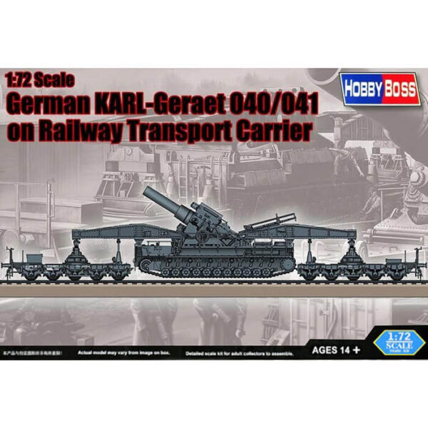 hobby boss 82961 Mörser KARL-Gerät 040/041 on Railway Transport Carrier maqueta escala 1/72