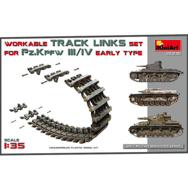 miniart 35235 Wokable Track Link Set for Panzer III Panzer IV Early