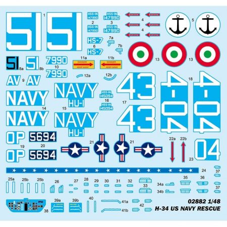 trumpeter 02882 H-34 US Navy Rescue maqueta escala 1/48