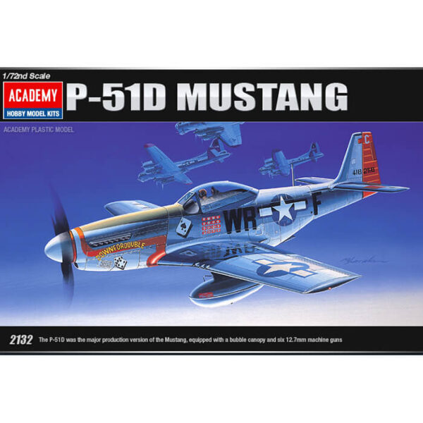P-51D Mustang 1/72 The Fighter of World War II Kit en plástico para montar y pintar.