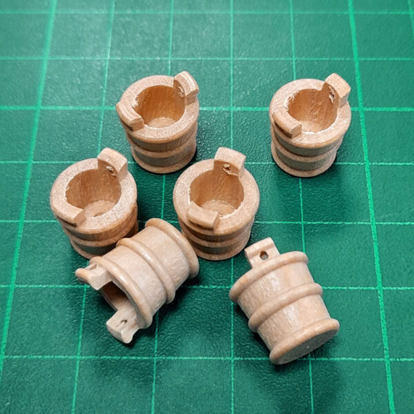 everships Balde Boj con asas Ø 12mm Cubo en madera de boj con enganche para asa.