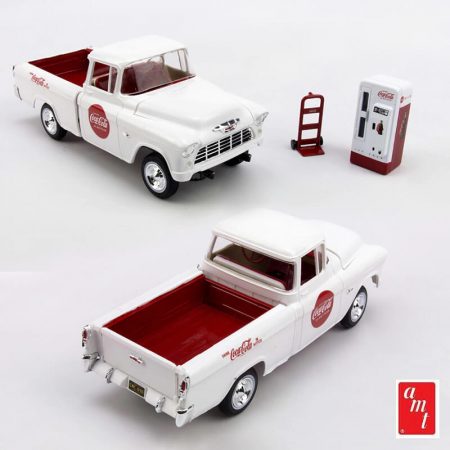 AMT 1094 Chevy Cameo Pick-up Coca Cola 1955 1/25 Kit en plástico para montar y pintar.