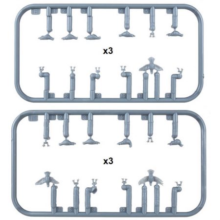 miniart models 38036 Pigeons - Palomas Miniatures Series Kit en plástico para montar y pintar un total de 36 palomas en diferentes posturas.