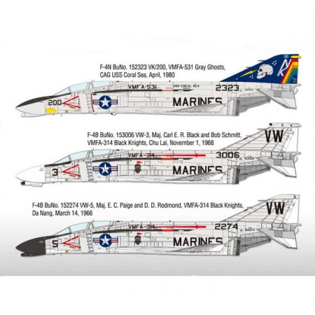 academy 12315 USMC F-4B/N "VMFA-531 Gray Ghosts" 1/48 Kit en plástico para montar y pintar. Incluye distintos tipos de armamento.