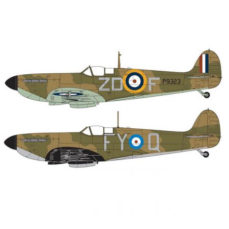 airfix a05126a Supermarine Spitfire Mk.1a 1/48 Kit en plástico para montar y pintar. Hoja de calcas con 2 decoraciones.