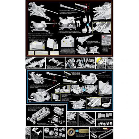 dragon 6953 Sd.Kfz.7/2 3.7cm FlaK 37 w/Armor Cab or Sd.Kfz.7/2 3.7cm FlaK 36 1/35 Kit en plástico para montar y pintar. Incluye piezas en fotograbado.