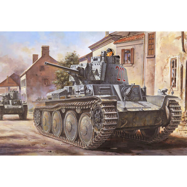 hobby boss 80141 German Panzer Kpfw.38(t) Ausf.B 1/35 Kit en plástico para montar y pintar. Incluye piezas en fotograbado y cadenas por eslabones individuales.