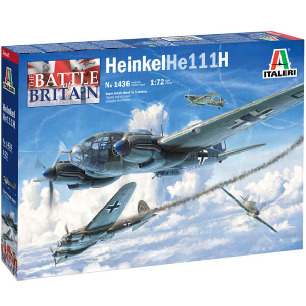 italeri 1436 Heinkell He 111H 1/72 Battle of Britain Kit en plástico para montar y pintar.