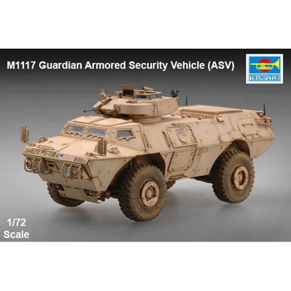 trumpeter 07131 M1117 Guardian Armored Security Vehicle (ASV) 1/72 Kit en plástico para montar y pintar.