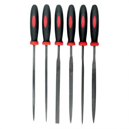 Set de 6 Limas para Plástico y Metal 140 mm Juego de limas especiales para desbastar y limar plástico y madera.