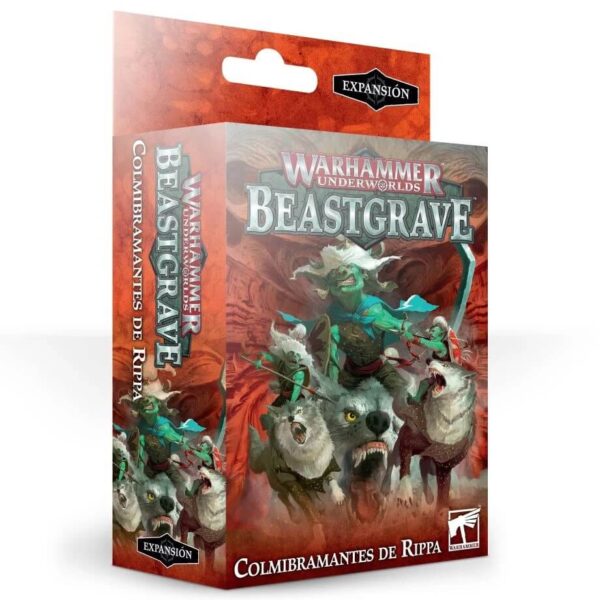 Warhammer Underworlds: Beastgrave – Colmibramantes de Ripa 3 miniaturas de los Snarlfangs de Rippa.