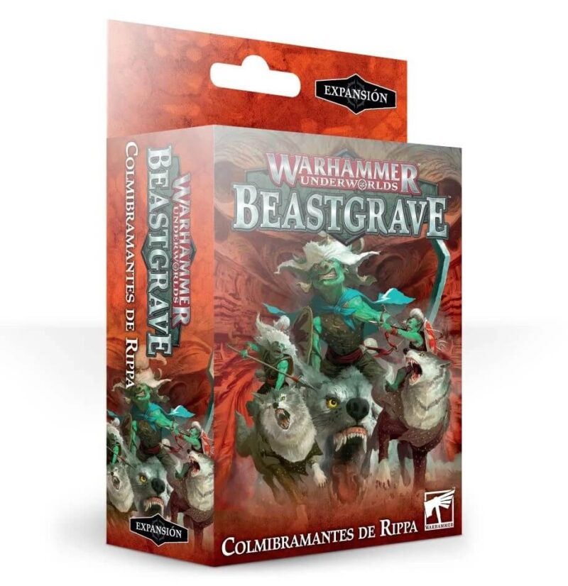 Warhammer Underworlds: Beastgrave – Colmibramantes de Ripa 3 miniaturas de los Snarlfangs de Rippa.