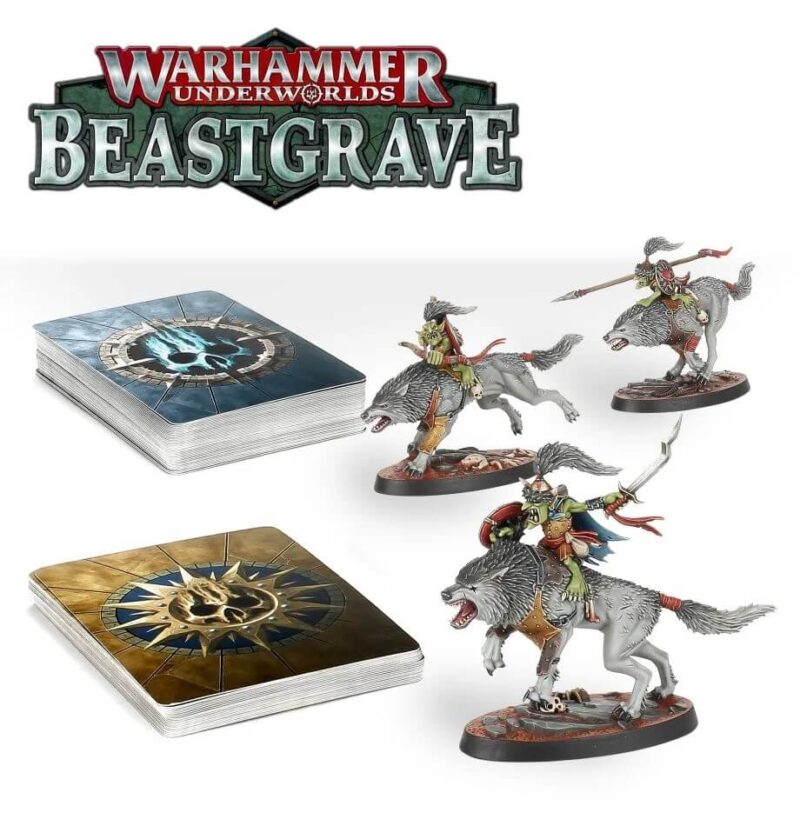 Warhammer Underworlds: Beastgrave – Colmibramantes de Ripa 3 miniaturas de los Snarlfangs de Rippa.