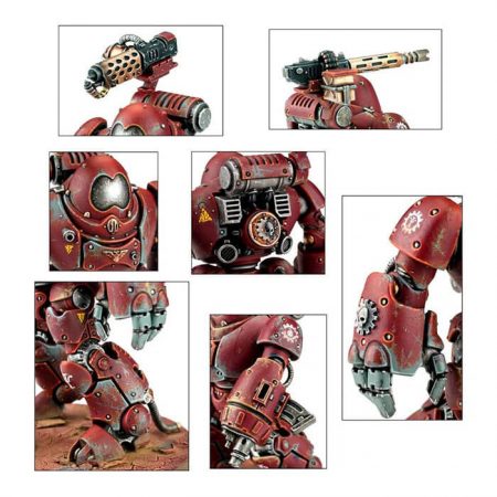 gws 59-10 Adeptus Mechanicus Kastelan Robots Este kit de 95 piezas de plástico multicomponente contiene todo lo necesario para montar 2 Kastelan Robots y 1 Cybernetica Datasmith.