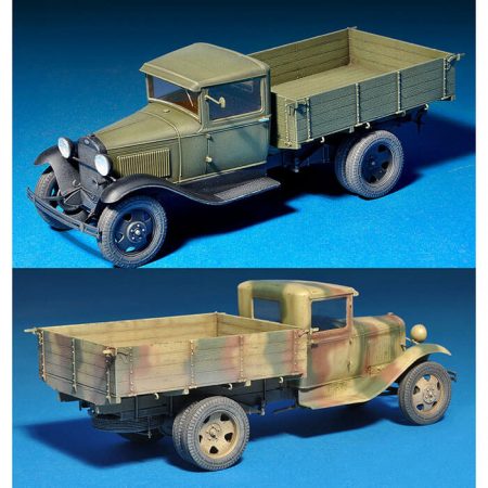 miniart 35124 GAZ-AA 1.5t Cargo Truck 1/35 Kit en plástico para montar y pintar. Incluye piezas en fotograbado y motor detallado.