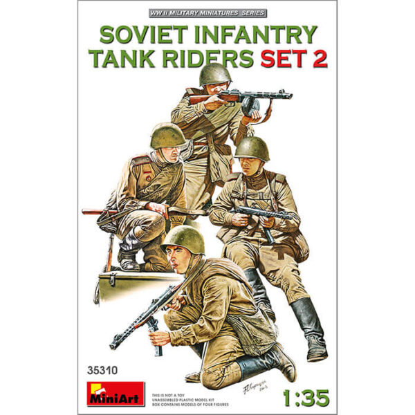 miniart 35310 Soviet Infantry Tank Riders Set 2 1/35 Kit en plástico para montar y pintar