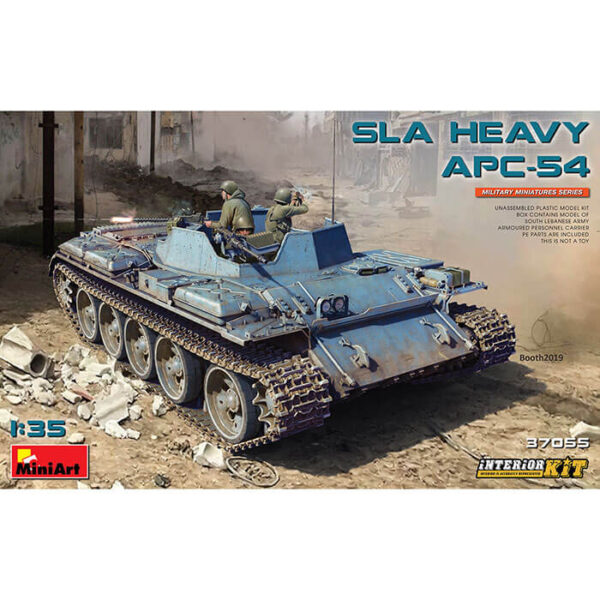 miniart 37055 SLA Heavy APC-54 1/35 Kit en plástico para montar y pintar. Incluye piezas en fotograbado y cadenas por eslabones individuales. Interior detallado, incluye el motor V-54