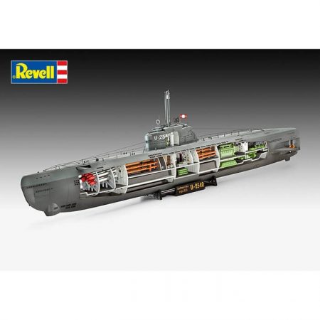 revell 05078 U-Boot Type XXI with Interior 1/144 German Submarine Maqueta en plástico para montar y pintar. Incluye interior detallado.