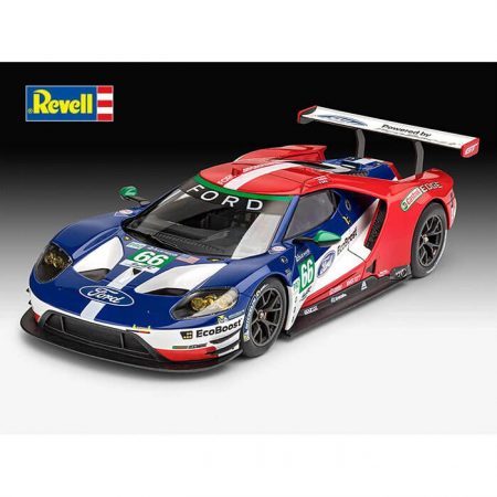 revell 07041 Ford GT Le Mans 2017 1/24 Maqueta en plástico para montar y pintar. Hoja de calcas para 4 coches FIA World Endurance Championship.