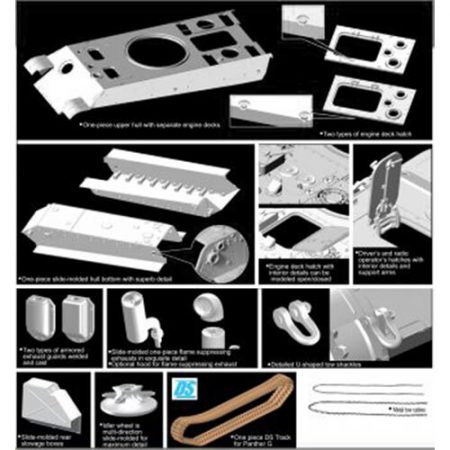 dragon 6941 Panther G Late Steel Wheel w/IR Sight mit Pantherturm 1/35 Kit en plástico para montar y pintar