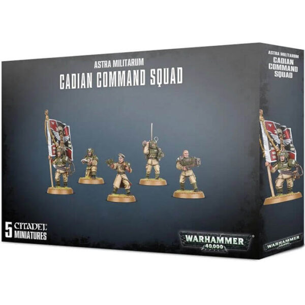 games workshop 47-09 Astra Militarum Cadian Command Squad Warhammer 40K Kit en plástico multicomponente para montar 5 Cadian Command Troopers