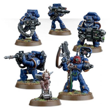 games workshop 48-15 Space Marines Devastator Squad Warhammer 40K  Kit en plástico multicomponente para montar 5 Space Marine Devastators, uno se puede montar como Devastator Sergean.