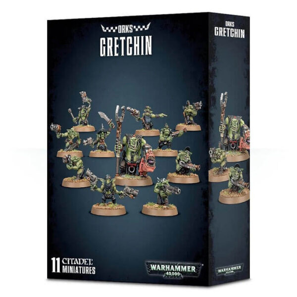 games workshop 50-16 Ork Gretchin Warhammer 40K Kit en plástico multicomponente para montar 1o Gretching y un Ork Runtherd. 10 Peanas redondas de 25mm y 1 peana redonde de 32mm.