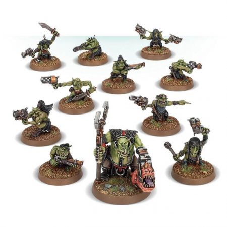 games workshop 50-16 Ork Gretchin Warhammer 40K Kit en plástico multicomponente para montar 1o Gretching y un Ork Runtherd. 10 Peanas redondas de 25mm y 1 peana redonde de 32mm.