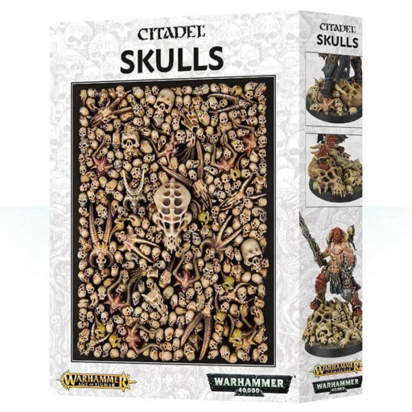 games workshop 64-29 Citadel Skulls Warhammer 40K / Age of Signar Los cráneos son un elemento fundamental en la decoración de tus peanas y escenografía. En esta caja encontraras 340 cráneos de diferentes tipos en plástico.