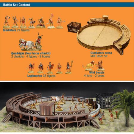 italeri 6196 Gladiators Fight - Battle Set 1/72 Ludus Gladiatorius Kit en plástico para montar y pintar.