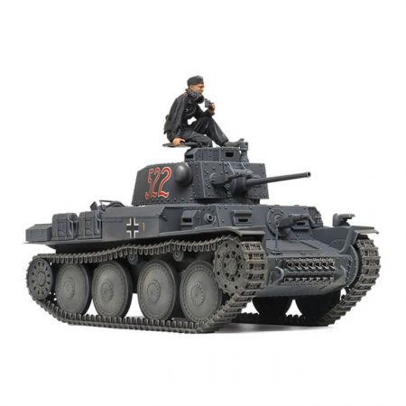 tamiya 35369 Panzerkampfwagen 38(t) Ausf.E/F 1/35 Kit en plástico para montar y pintar. Incluye fotograbado, cadenas por tramo y eslabón y 1 figura.