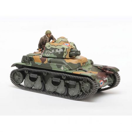 tamiya 35373 French Light Tank R35 1/35 Kit en plástico para montar y pintar. Incluye cadenas por tramo y eslabón y 1 figura.