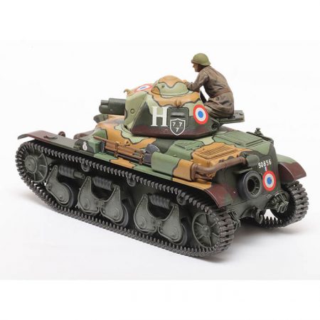 tamiya 35373 French Light Tank R35 1/35 Kit en plástico para montar y pintar. Incluye cadenas por tramo y eslabón y 1 figura.