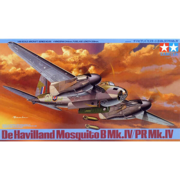 tamiya 61066 de Havilland Mosquito B Mk.IV/PR Mk.IV 1/48 Kit en plástico para montar y pintar.