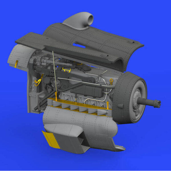 Bf 109G-10/ U4 engine 1/48 Brassin set para detallar el motor de la maqueta de Eduard.