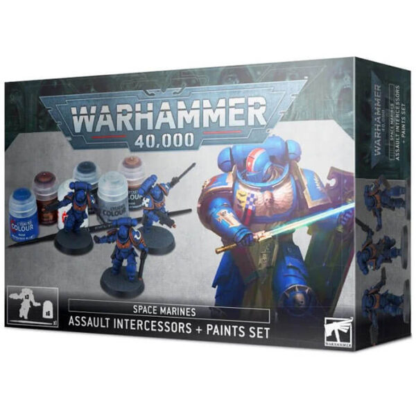 games workshop 60-11 Set Marines Espaciales: Intercesores de Asalto + pinturas Esta caja es idónea para empezar tu colección de Marines Espaciales.