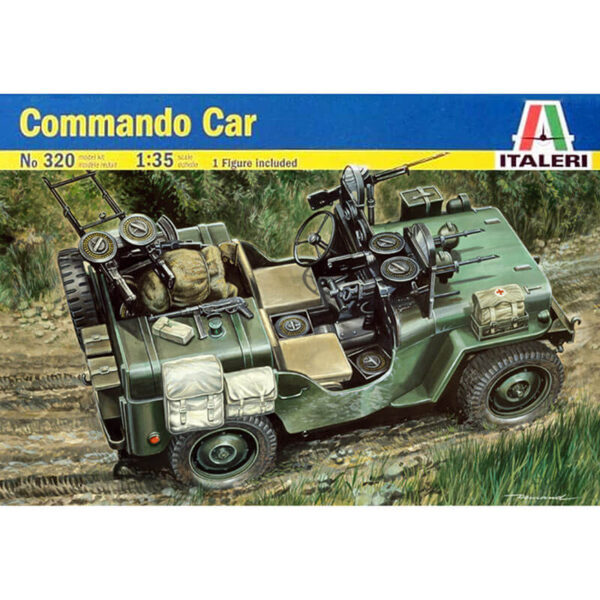 italeri 0320 Comando Car 1/35 Kit en plástico para montar y pintar. Incluye 1 figura. Longitud 95 mm