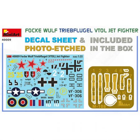 miniart 40009 Focke Wulf Triebflugel Vtol Jet Fighter 1/35 What if...? Series Kit en plástico para montar y pintar. Incluye piezas en fotograbado.