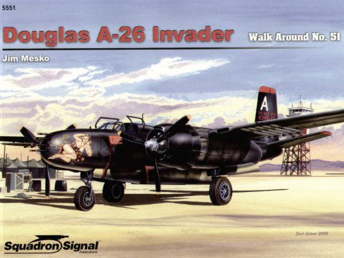 5551 Walk Arround: Douglas A-26 Invader Estudio fotográfico en detalle del Douglas A-26 Invader.
