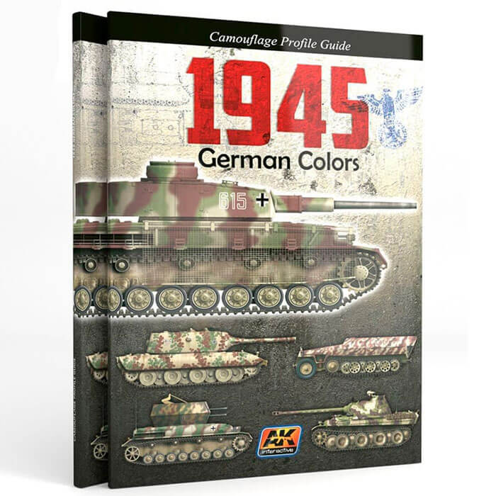AK 403 1945 German Colors Camouflage Profile Guide Este libro analiza las variantes de color originales, llamativas y los patrones de camuflaje introducidos por el ejército alemán a finales de 1944 como se usaron durante el último año de la guerra, 1945.