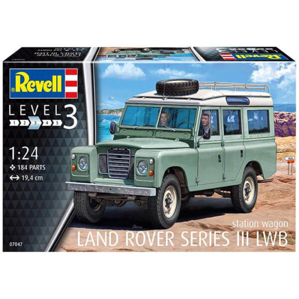 Revell 07047 Land Rover Series III LWB 1/24 Station Wagon Kit en plástico para montar y pintar. Opción volante a la izquierda o derecha, motor detallado.