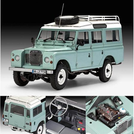 Revell 07047 Land Rover Series III LWB 1/24 Station Wagon Kit en plástico para montar y pintar. Opción volante a la izquierda o derecha, motor detallado.